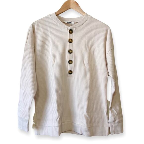 $5 SALE MUST GO Lett Kruger Henley Long Sleeve Pullover Shirt Size M - Picture 2 of 6